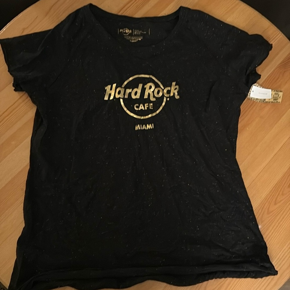 Black Sparkly Hard Rock T-Shirt
